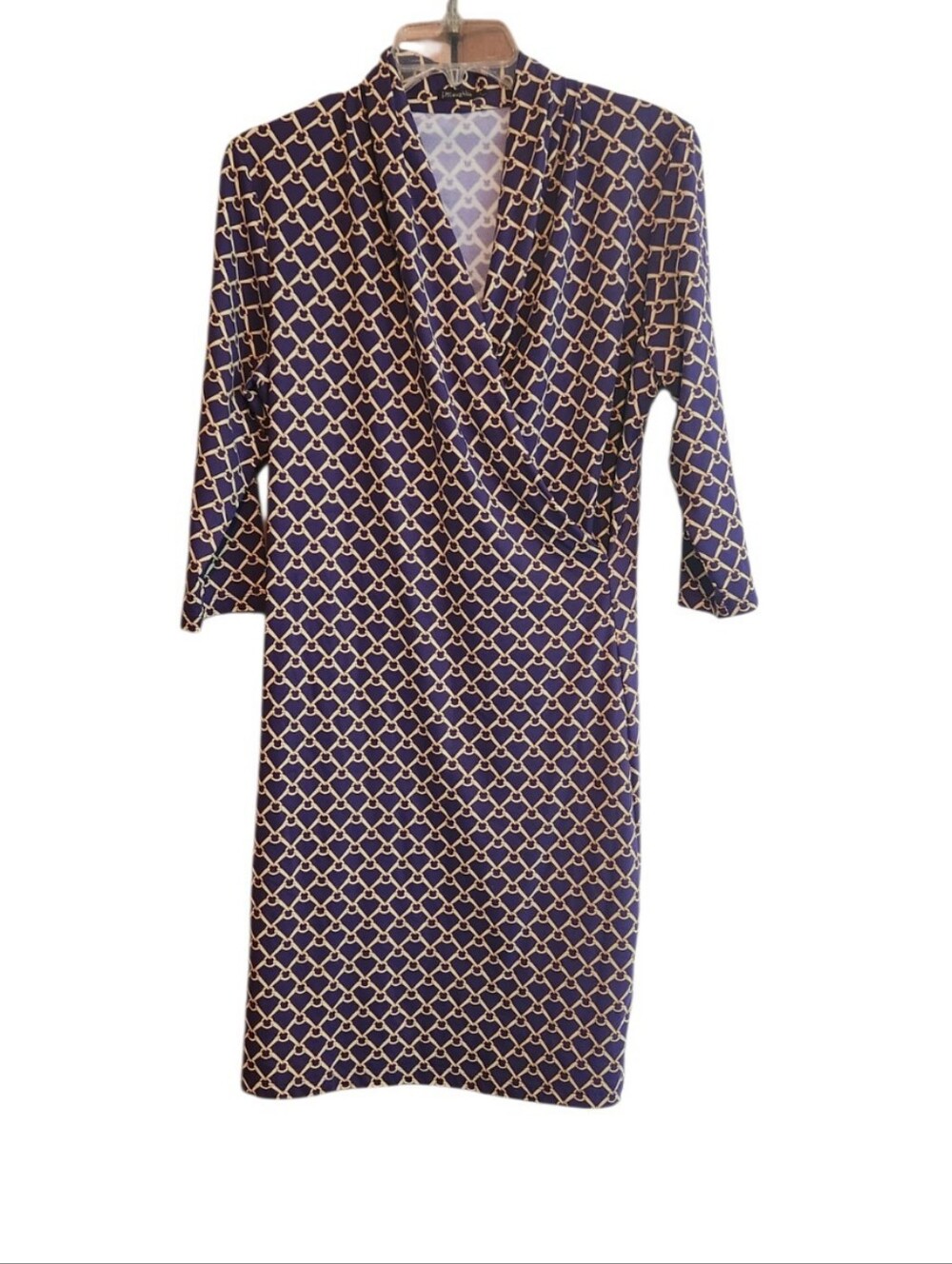 J. McLaughlin Purple And Gold Equestrian Dress